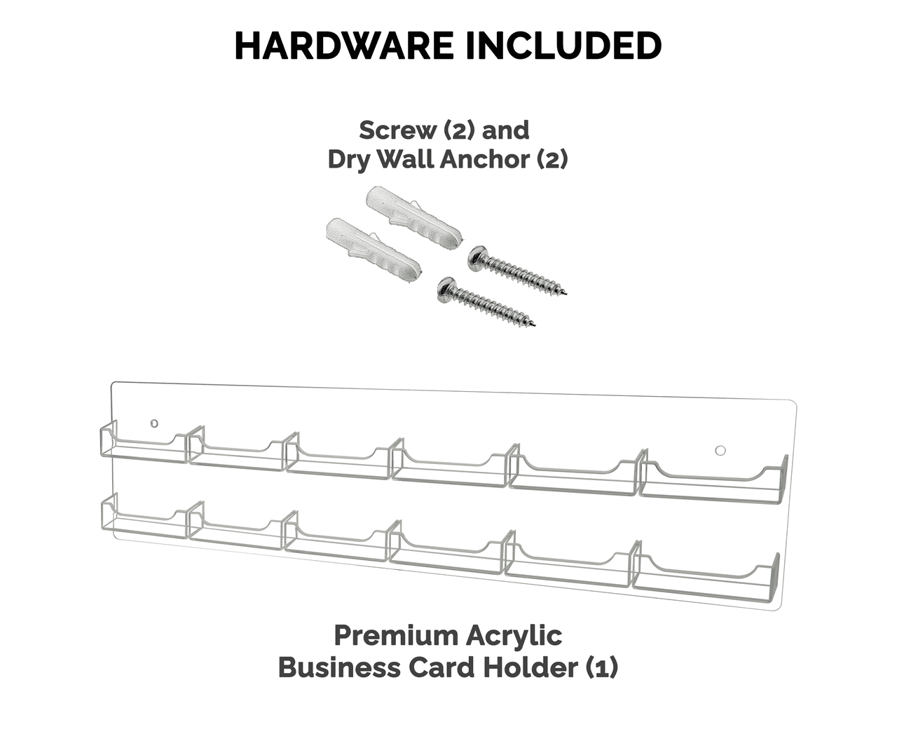 12 Pocket Wall Mount Business Card Holder