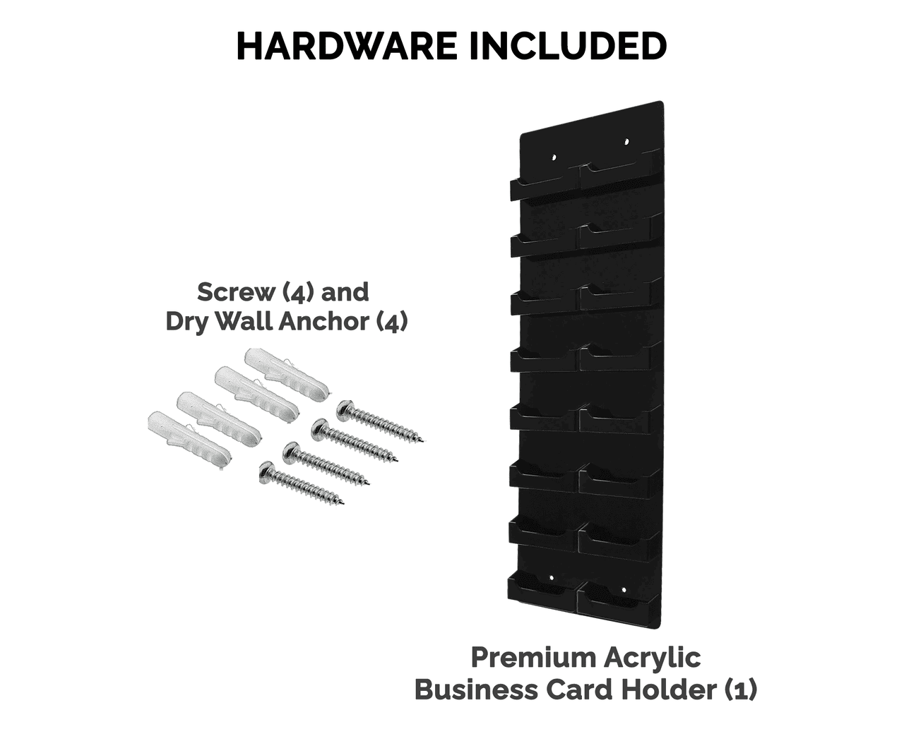 16 Pocket Wall Mount Business Card Holder