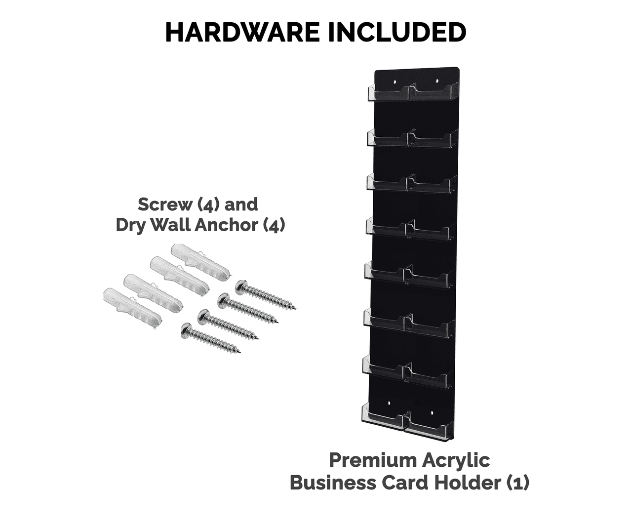 16 Pocket Wall Mount Business Card Holder