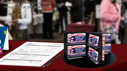 16 Pocket Business Card Holder Lightweight Rotating Display