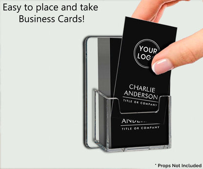 Vertical Business Card Holder Single Pocket Wall Mount