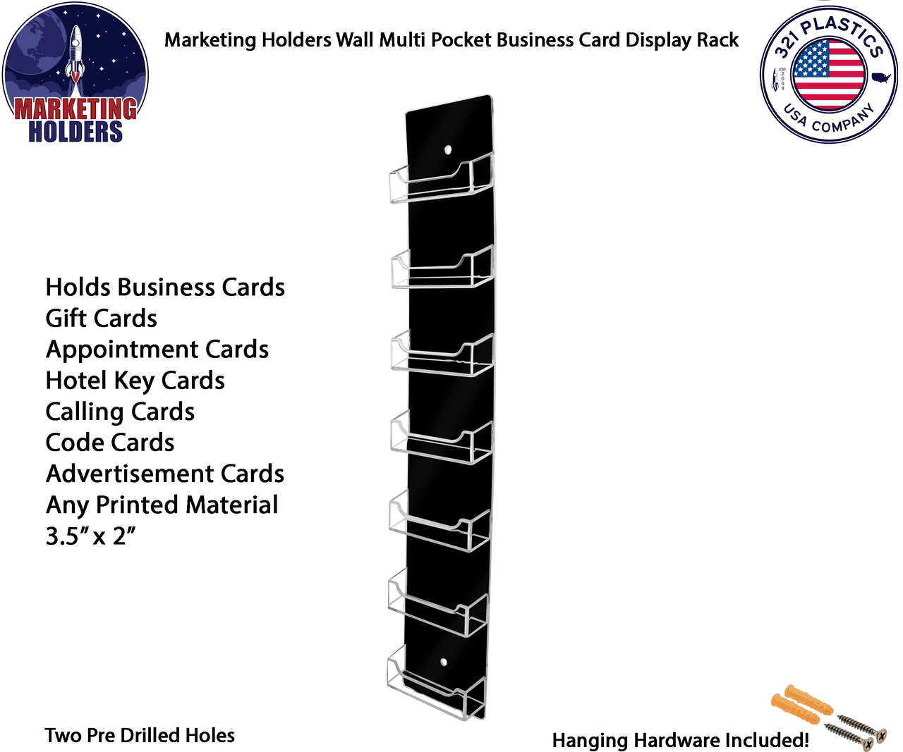 7 Pocket Hanging Business Card Holder