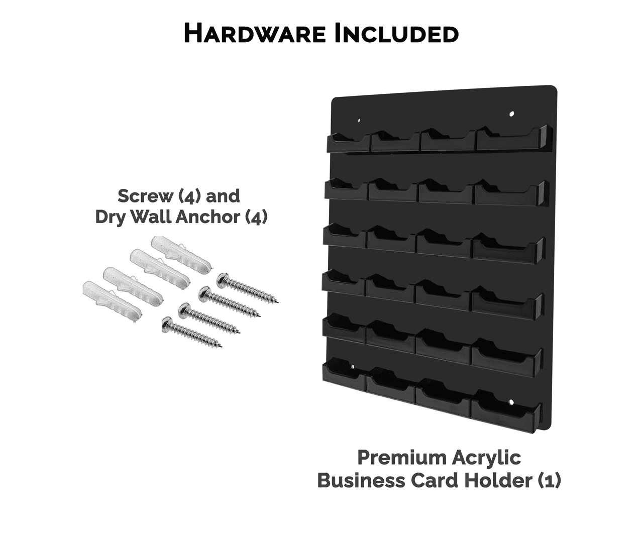 24 Pocket Wall Mount Business Card Holder