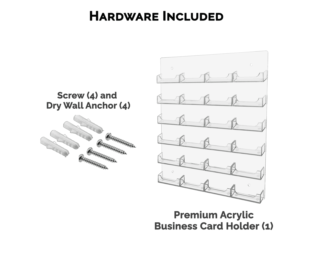 24 Pocket Wall Mount Business Card Holder