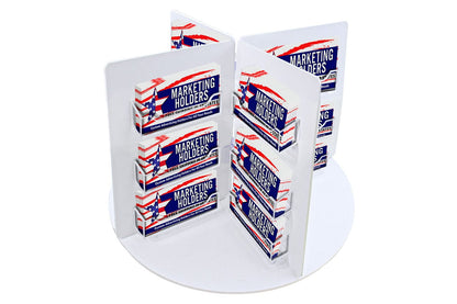 Rotating Business Card Organizer Rack 24 Pocket Display Holder