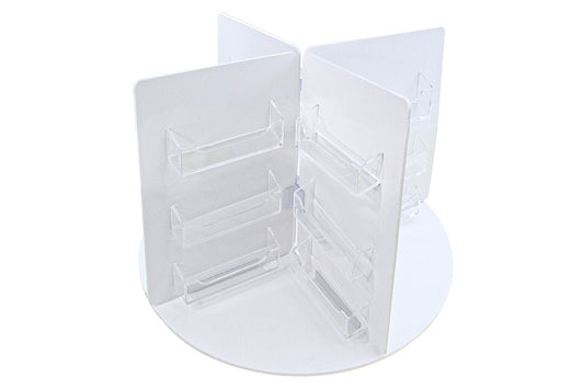 Rotating Business Card Organizer Rack 24 Pocket Display Holder