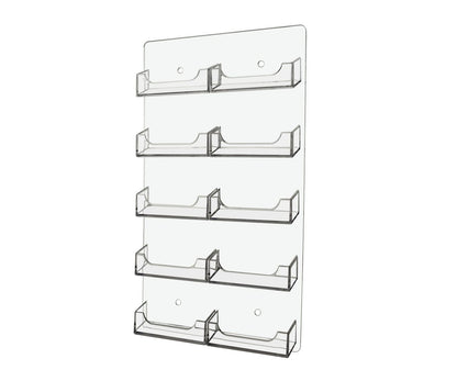 10 Pocket Wall Mount Business Card Holder