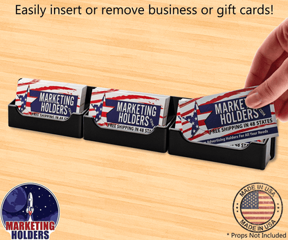 3 Pocket Hanging Business Card Holder