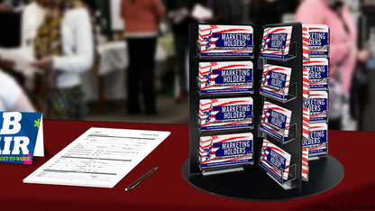 Rotating Gift Card Appointment Reminder Organizer 32 Slot Holder