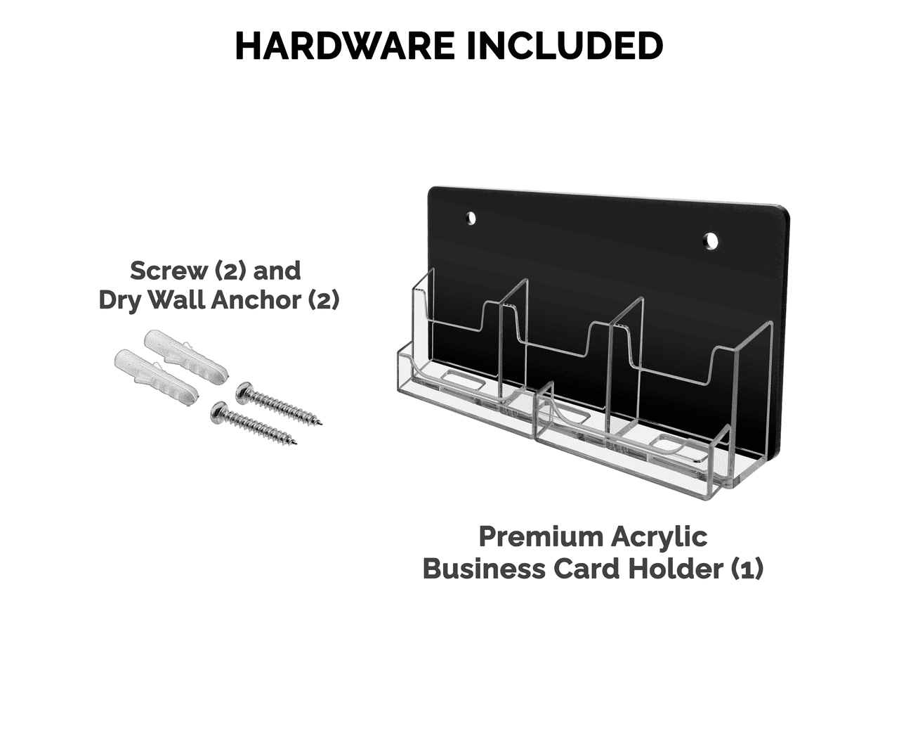 3 Pocket Hanging Vertical Business Card Holder
