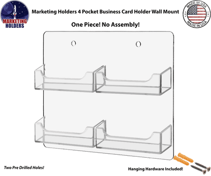 4 Pocket Hanging Business Card Holder