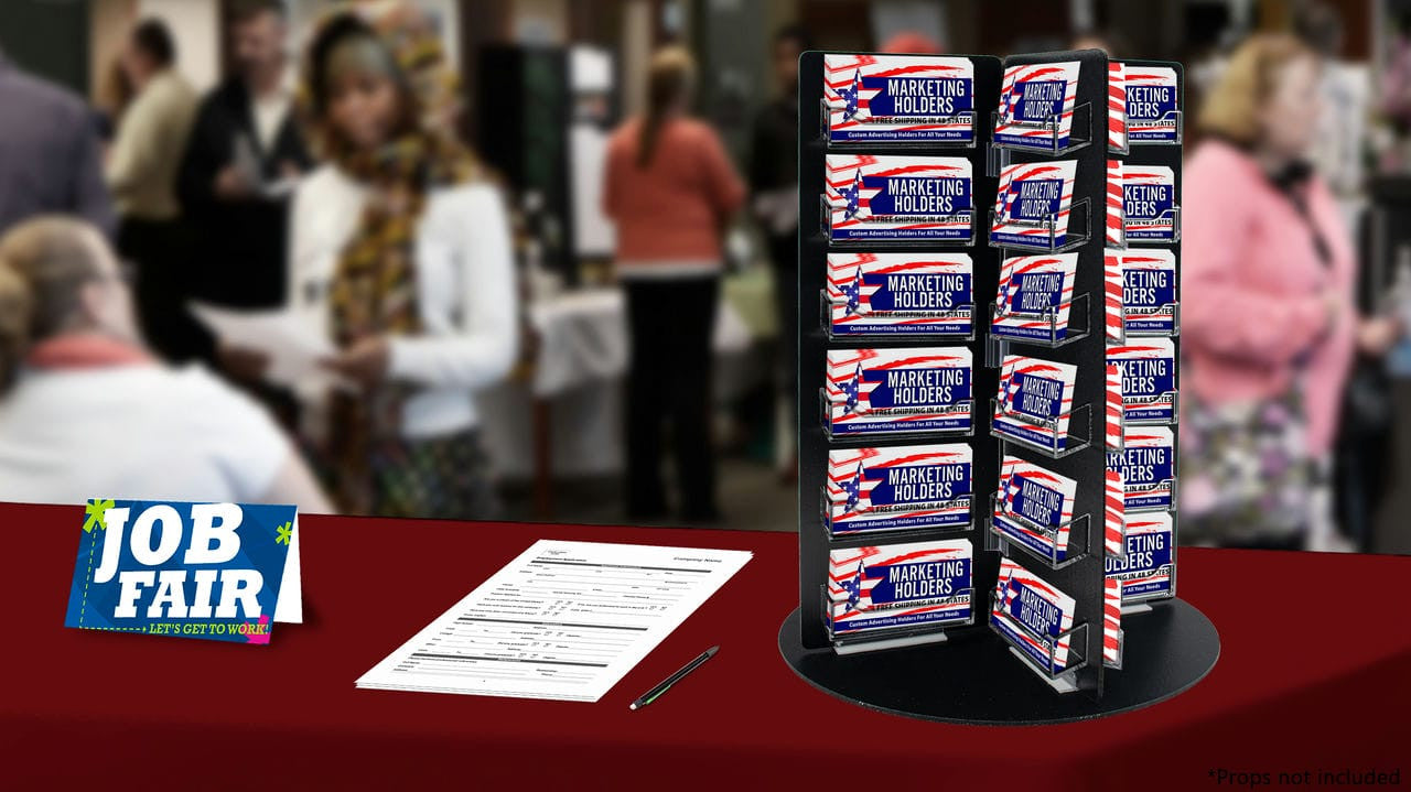 48 Pocket Business Card Rotating Tower Tabletop Display Stand