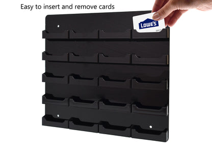 20 Pocket Wall Mount Business Card Holder