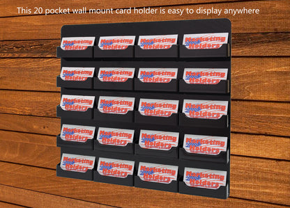 20 Pocket Wall Mount Business Card Holder