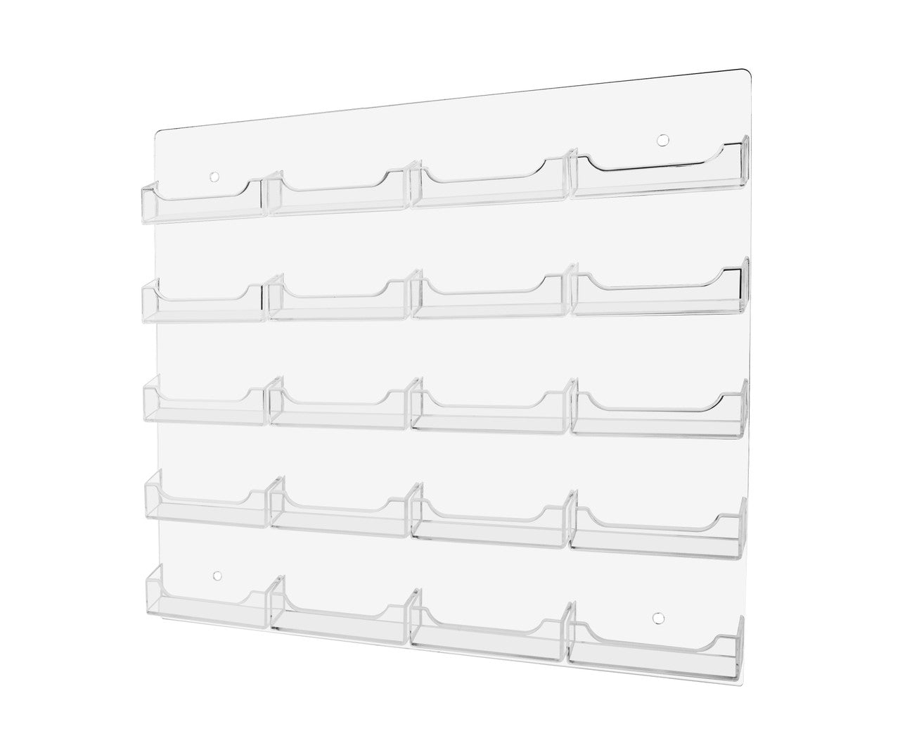 20 Pocket Wall Mount Clear Acrylic Business Card Holder