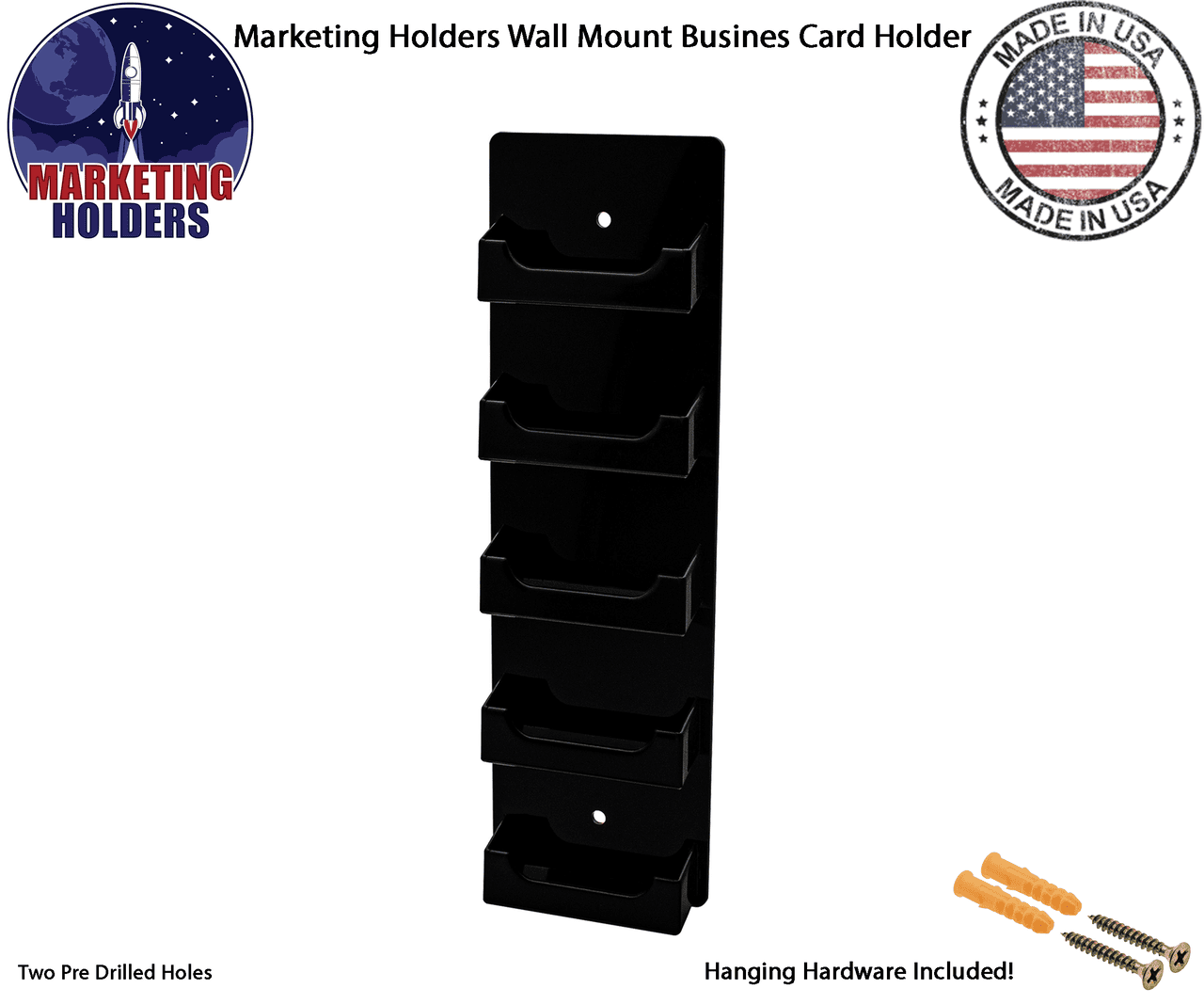 5 Pocket Hanging Business Card Holder