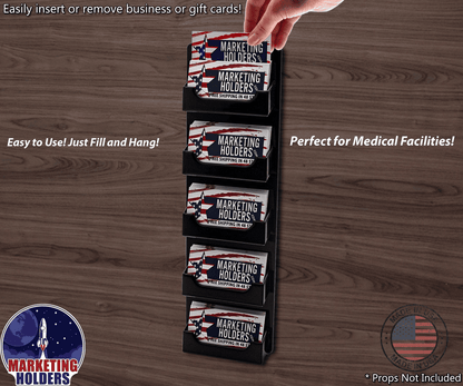 5 Pocket Hanging Business Card Holder