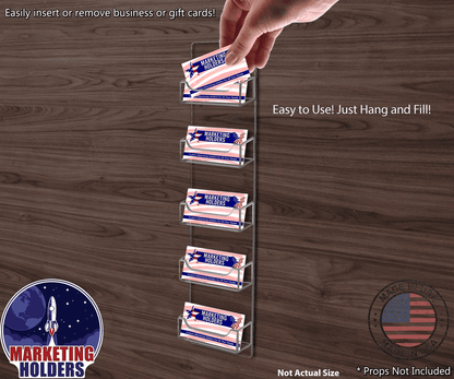 5 Pocket Hanging Business Card Holder