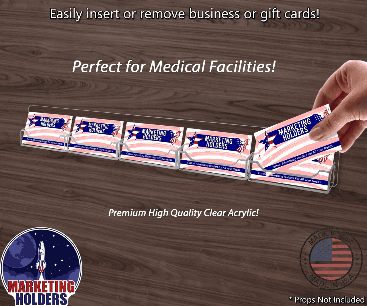 5 Pocket Hanging Business and Gift Card Holder