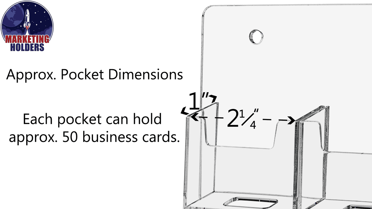5 Pocket Hanging Vertical Business Card Holder