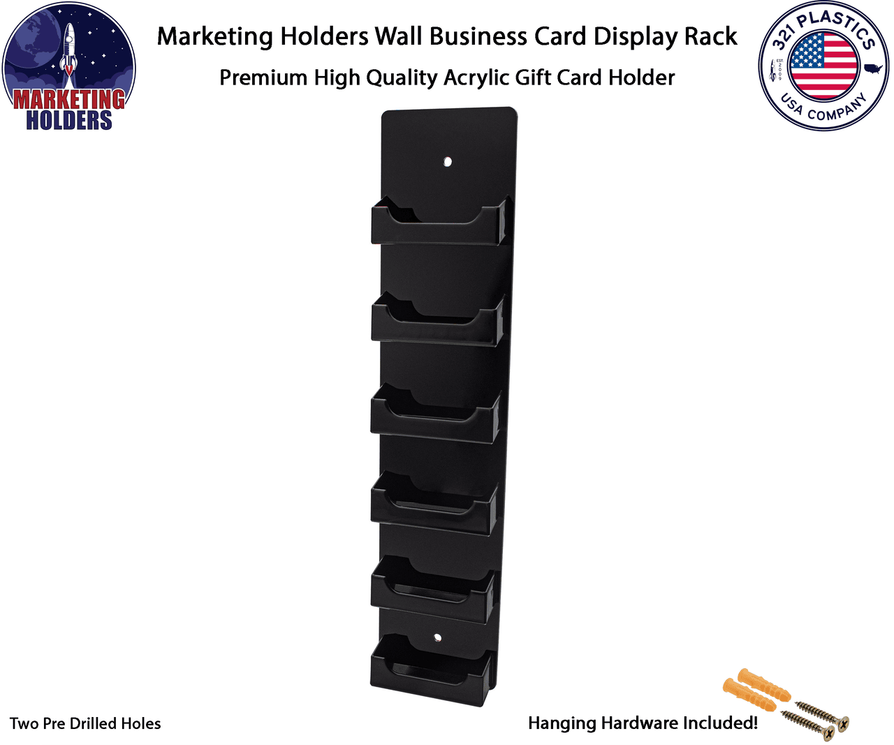 6 Pocket Hanging Business Card Holder