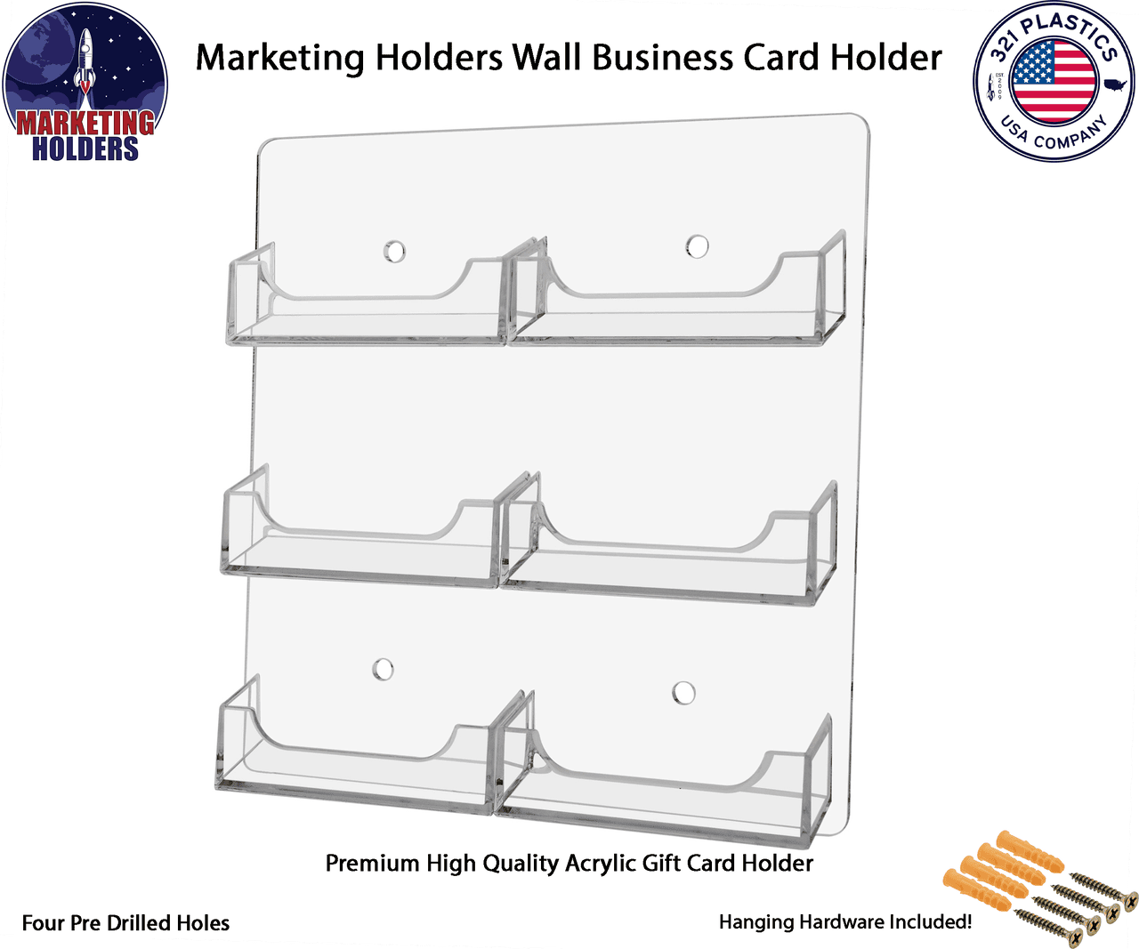 6 Pocket Hanging Business and Gift Card Holder