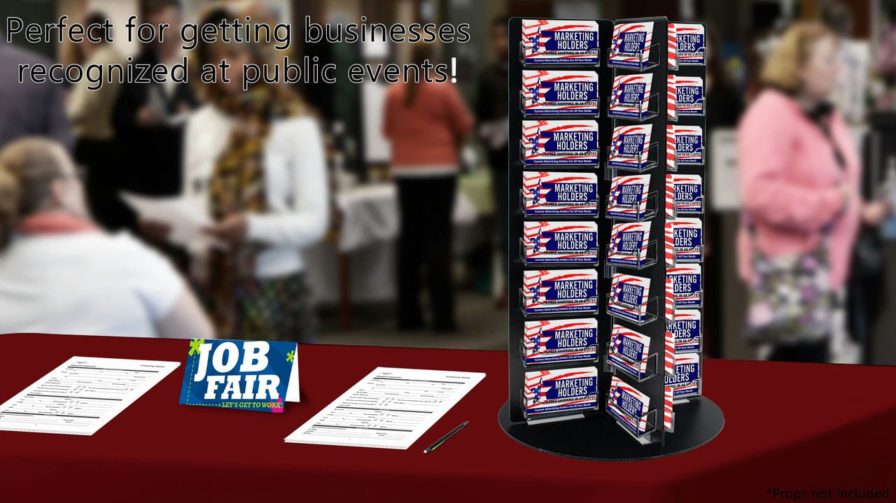 Spinning 64 Slot Business Appointment Card Rack Large Offices