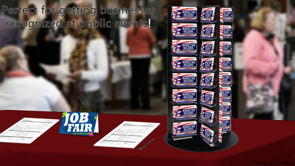 Spinning 64 Slot Business Appointment Card Rack Large Offices