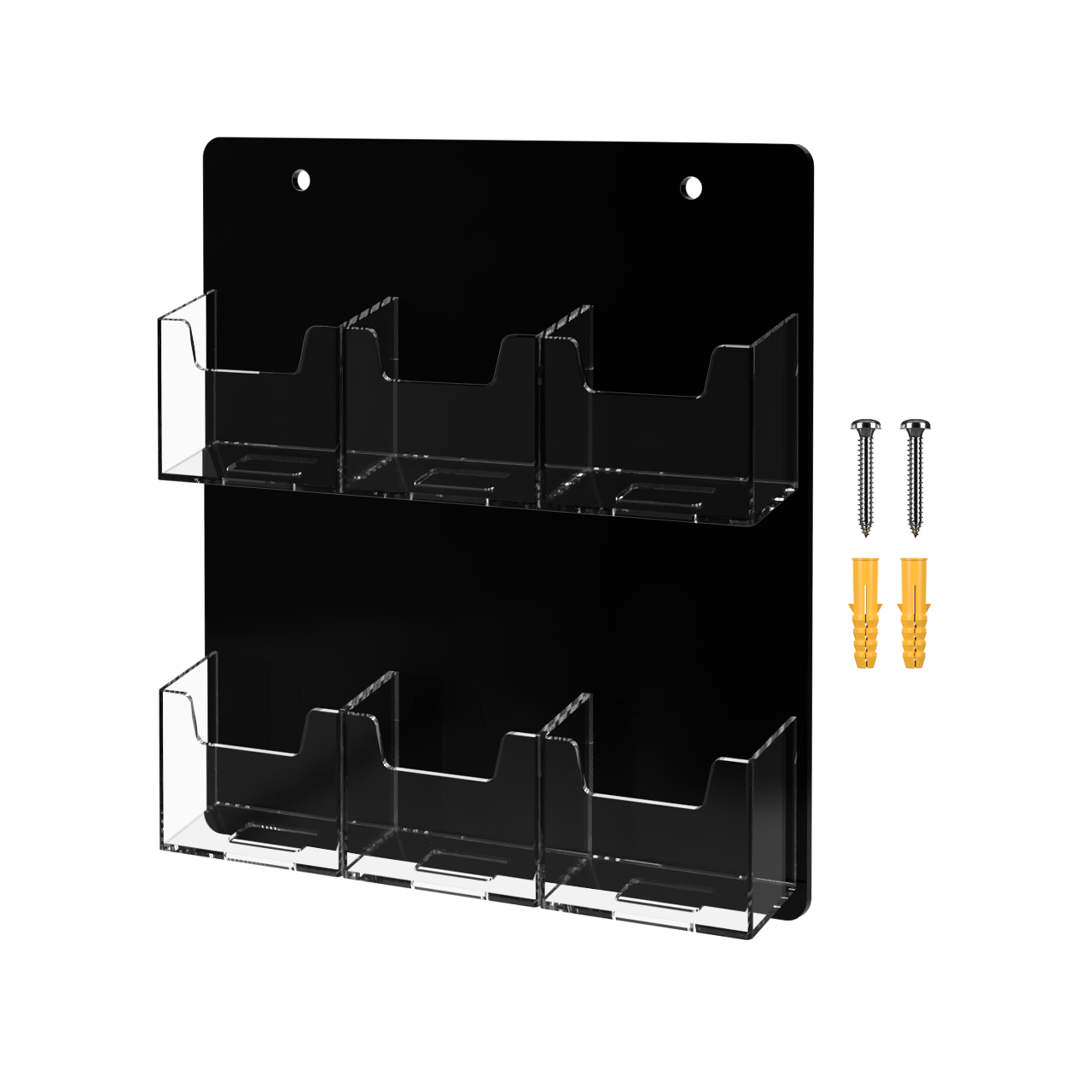 6 Pocket Hanging Vertical Business and Gift Card Holder