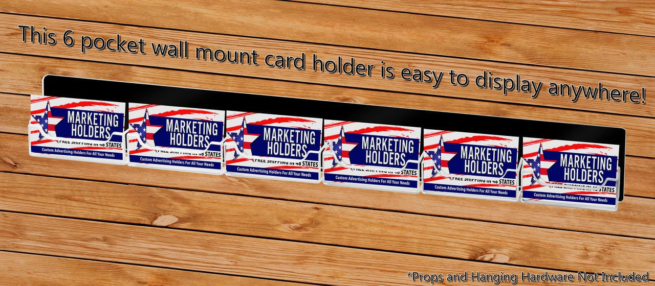 6 Pocket Wall Mount Business and Gift Card Holder