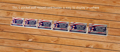 6 Pocket Wall Mount Business and Gift Card Holder