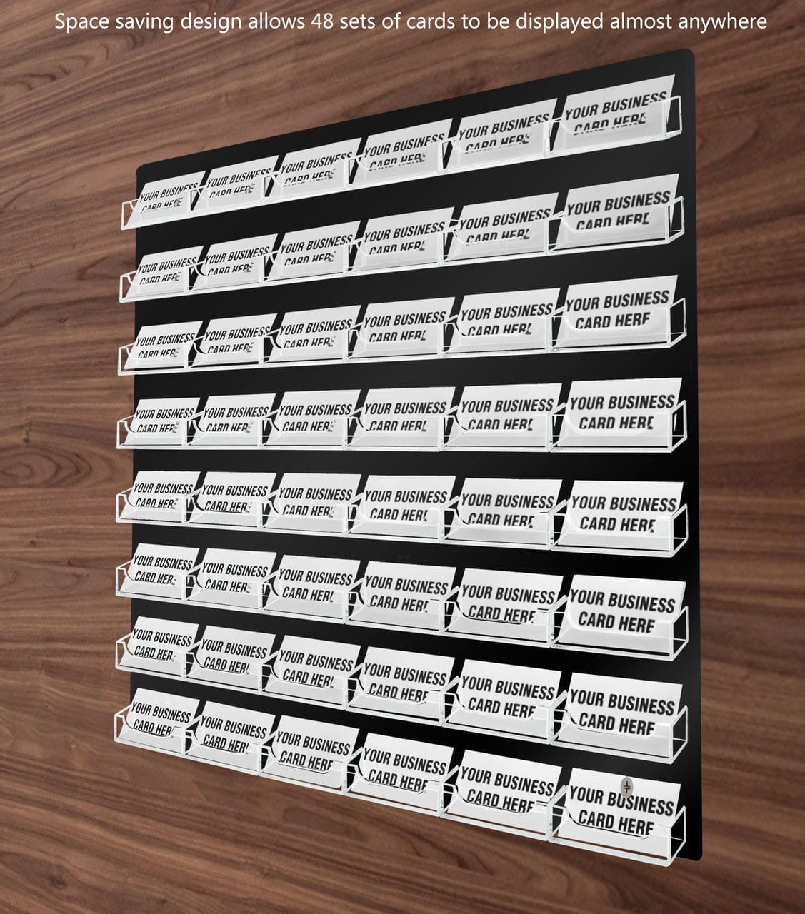 48 Pocket Wall Mount Business Card Holder Lightweight Rack