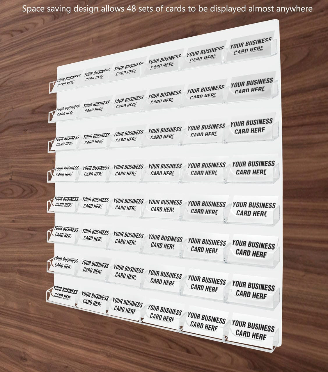 48 Pocket Wall Mount Business Card Holder Lightweight Rack