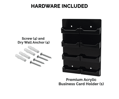 8 Pocket Wall Mount Business Card Holder