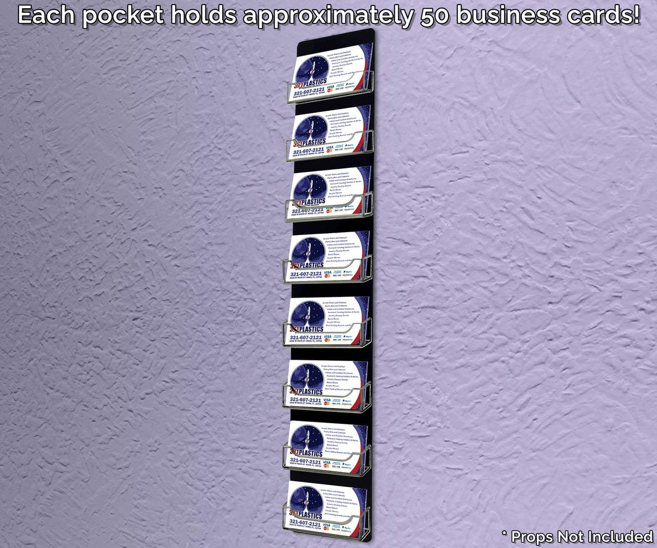 8 Pocket Wall Mount Business and Gift Card Holder