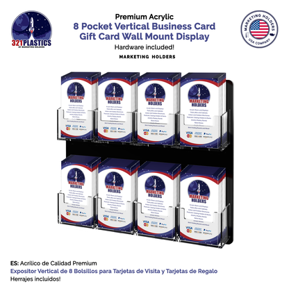 8 Pocket Hanging Vertical Business Card Holder