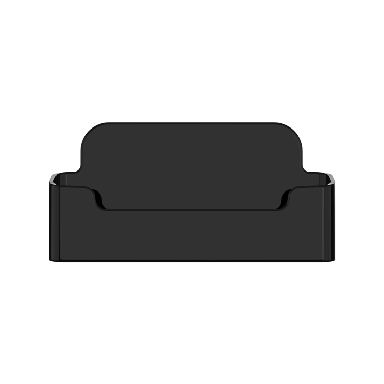 Business Card Holder Single Black Horizontal Pocket Countertop