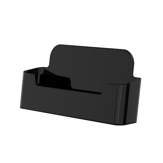 Business Card Holder Single Black Horizontal Pocket Countertop