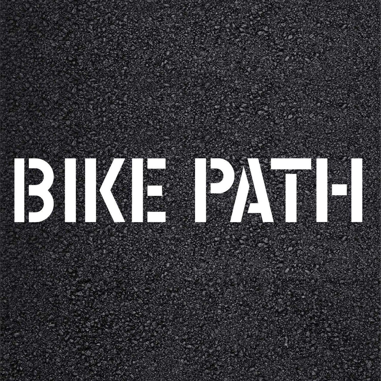 BIKE PATH Stencil for Parking Lots and Asphalt Marking