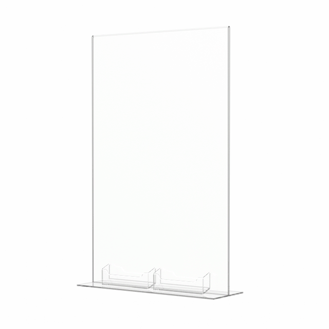 11"W x 17"H Sign Frame Advertisement Holder with 2 Card Pockets