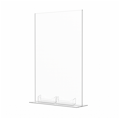 11"W x 17"H Sign Frame Advertisement Holder with 2 Card Pockets