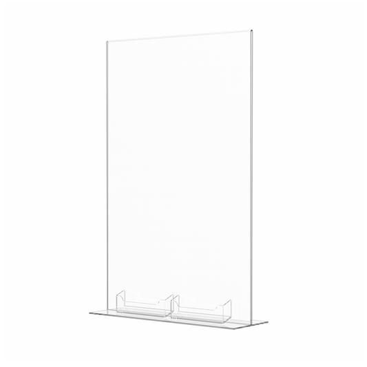 11"W x 17"H Sign Frame Advertisement Holder with 2 Card Pockets