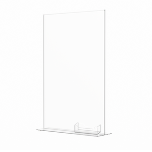11"W x 17"H Ad Frame Large Sign Display with Business Card Slot