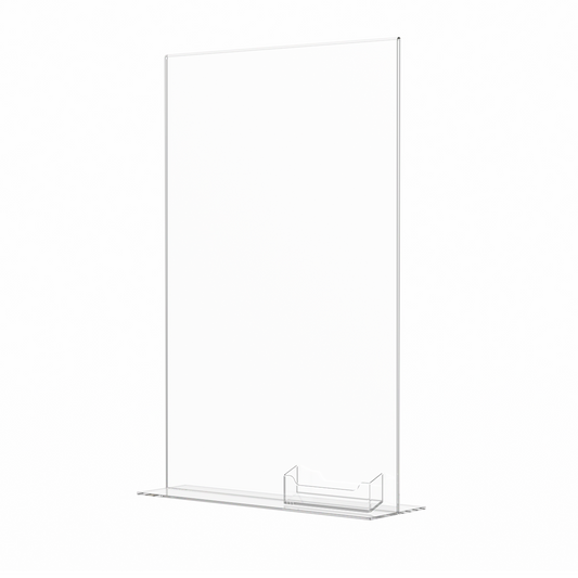 11"W x 17"H Ad Frame Large Sign Display with Business Card Slot