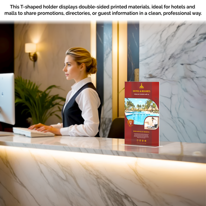 Sign Holder 11"W x 17"H Double Sided Bottom Load Table Tent