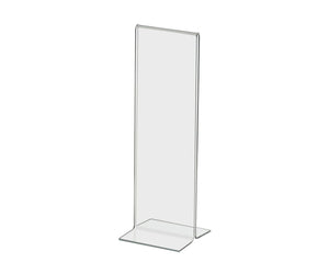 2"W x 6"H Bottom Load Acrylic Sign Holder - Double Sided Table Tent