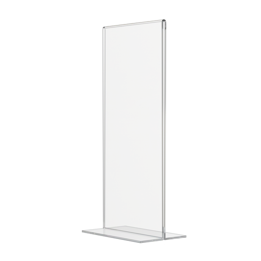 Sign Holder 4"W x 9"H Double Sided Bottom Load Table Tent