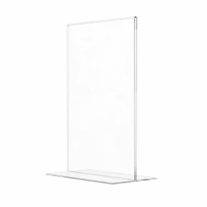Sign Holder 5.5"W x 8.5"H Double Sided Bottom Load Table Tent