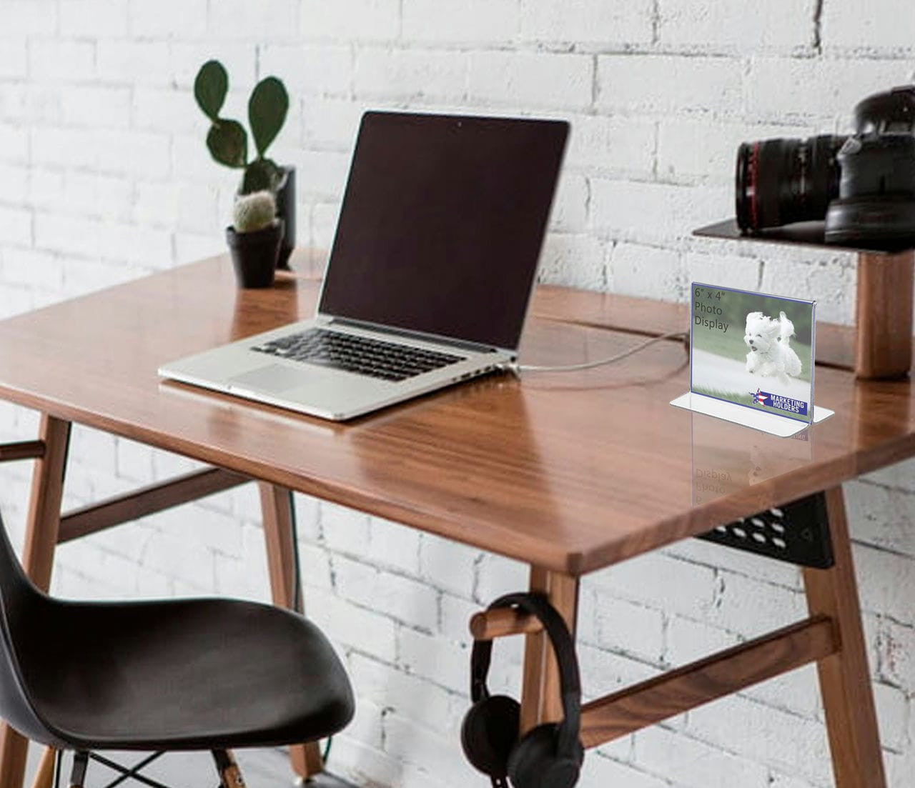 Sign Holder 6"W x 4"H Double Sided Bottom Load Table Tent