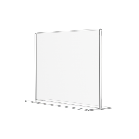 Sign Holder 7"W x 5"H Double Sided Bottom Load Table Tent
